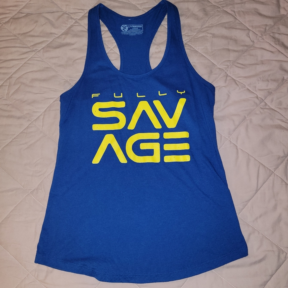 Livesore fully savage racerback tank top